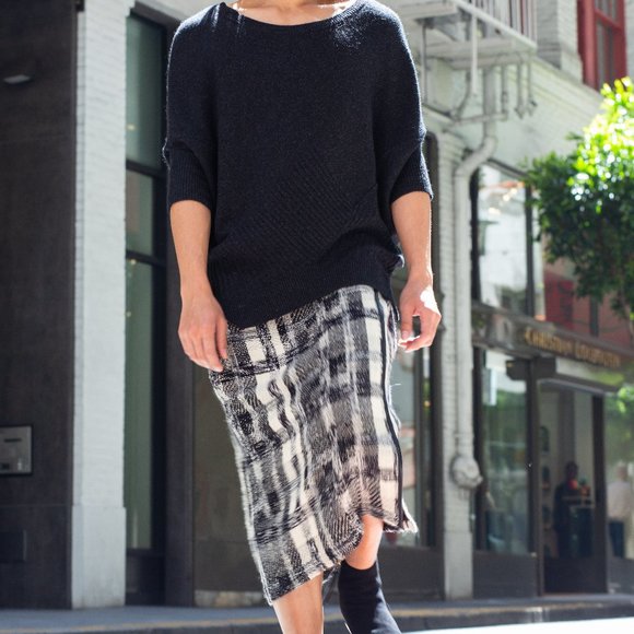 EUC Lafayette 148 Wool Plaid Pencil Skirt Size 8 - Picture 2 of 6